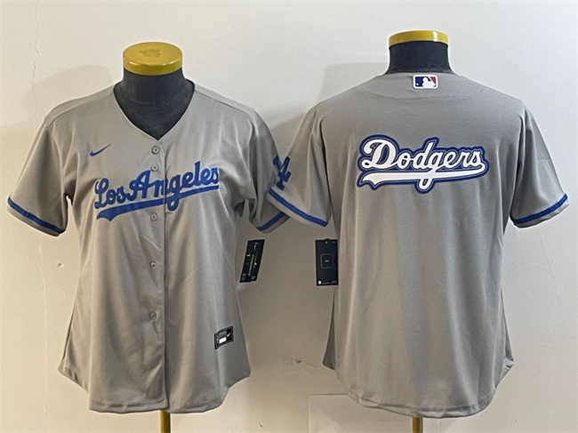 Youth Los Angeles Dodgers Grey Team Big Logo Stitched Jersey Youth Los Angeles Dodgers Grey Team Big Logo Stitched Jersey